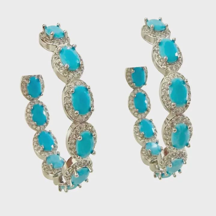 TURQUOISE HOOPS