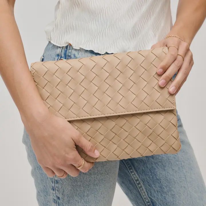Ivy Woven Clutch, COLOR: NATURAL