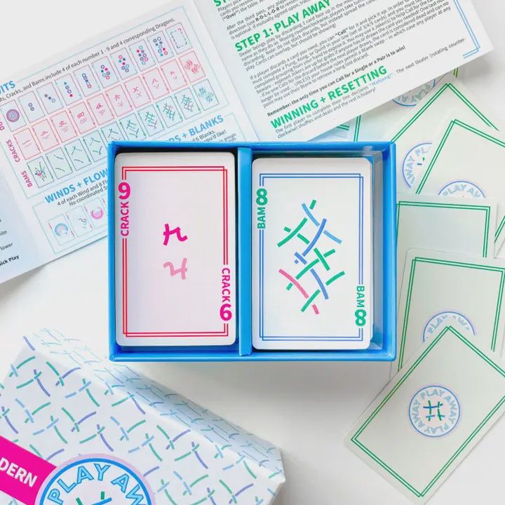 Play Away Modern Mahjong Card &amp; Rack Set