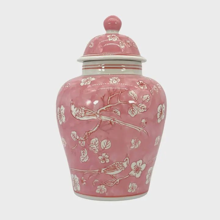 Floral Ceramic Ginger Jar