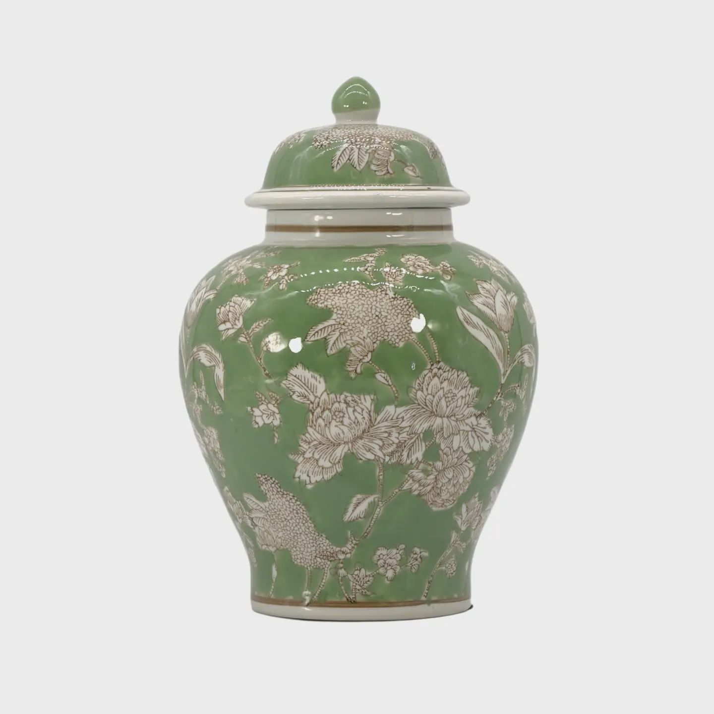 Floral Ceramic Ginger Jar