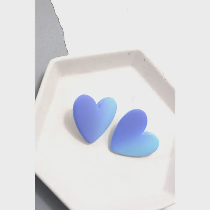 Matte Heart Studs