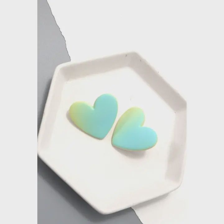 Matte Heart Studs