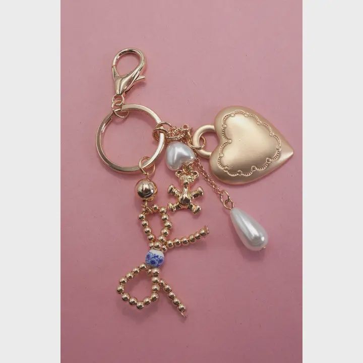 Girlie Gold Bag Charm