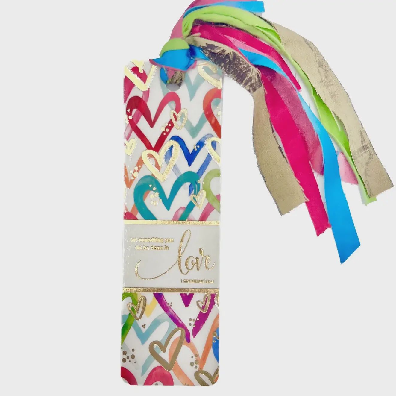 Confetti Hearts Tassel Bible Bookmark