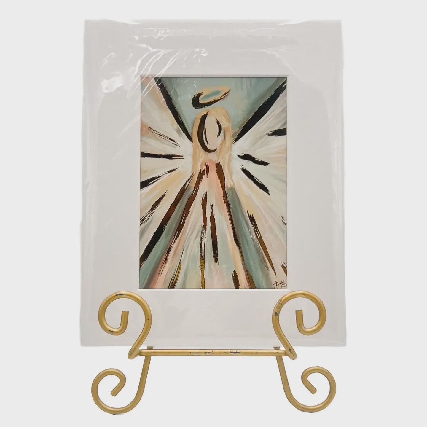 Gold Foil Angel Art Print, NAME: Angel of Peace