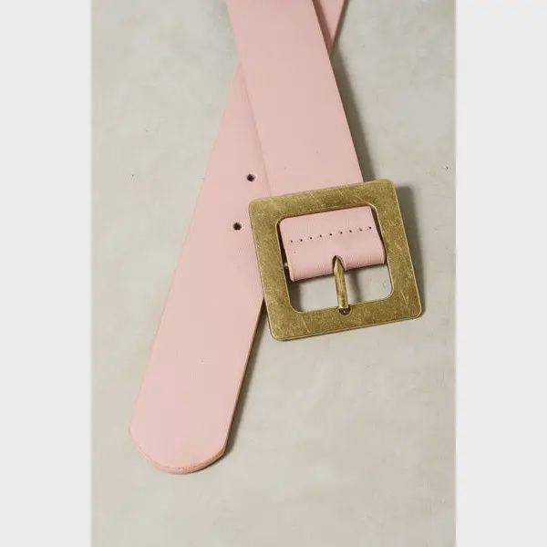 Classic Oversized Square Buckle Belt, COLOR: Blush