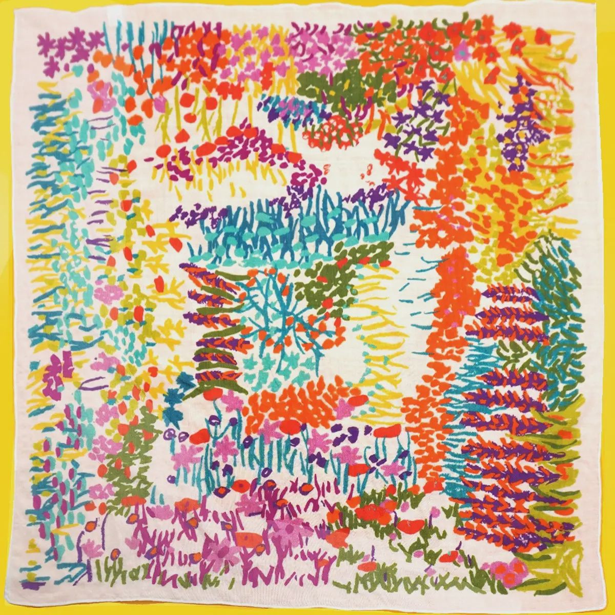 Cotton Floral Print Scarf