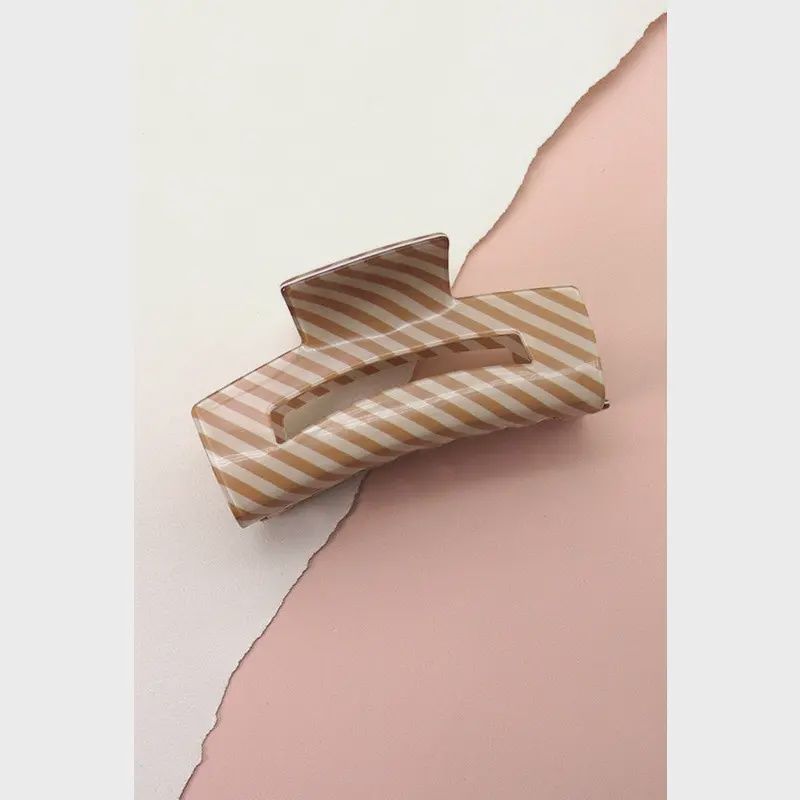 Striped Hair Claw Clip