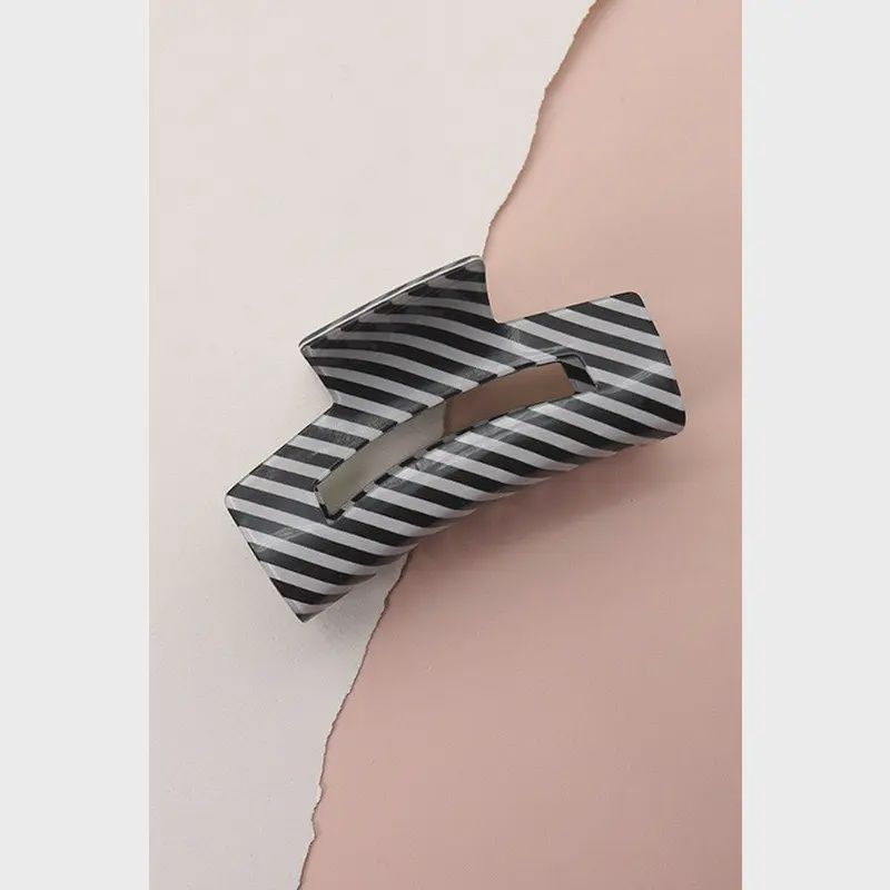 Striped Hair Claw Clip