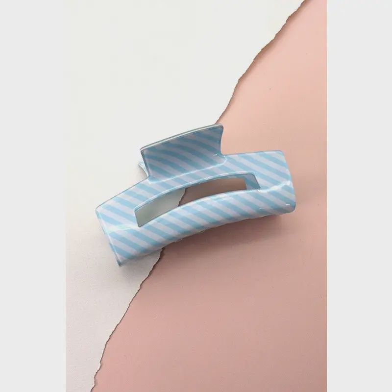 Striped Hair Claw Clip