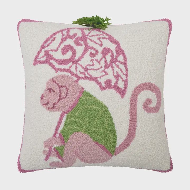 Chinoiserie Monkey Hook Pillow