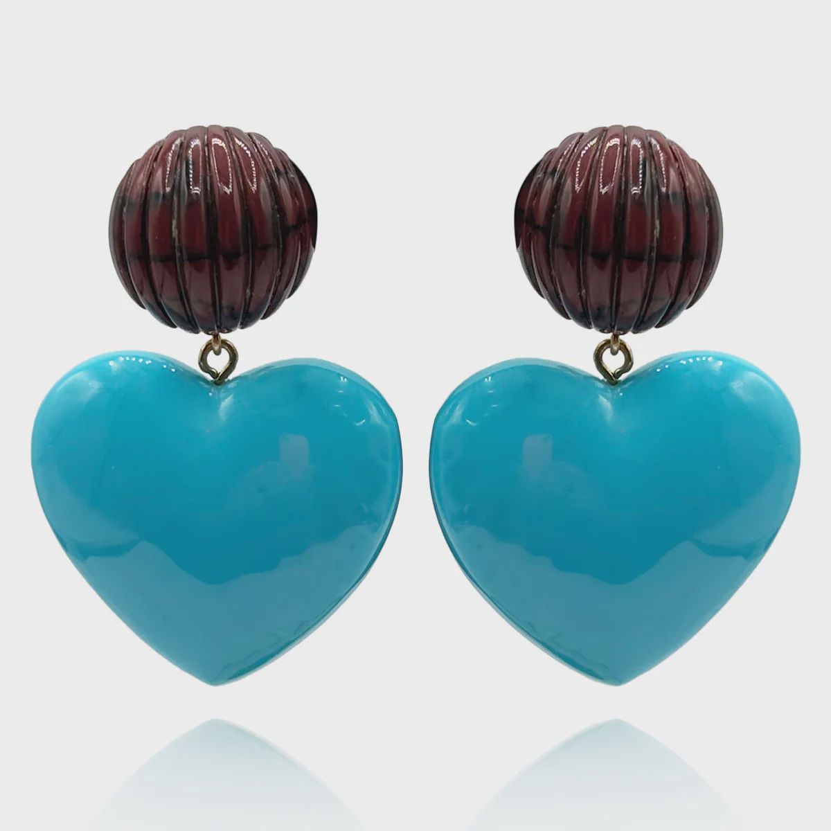 Amour Carved Tortoise Clip Earring