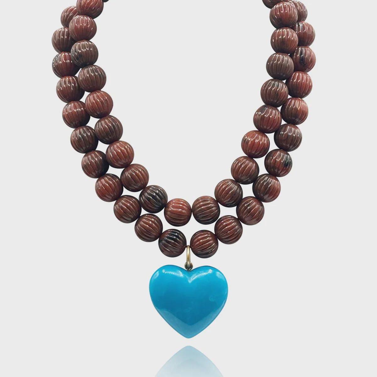 Amour Carved Beaded Necklace