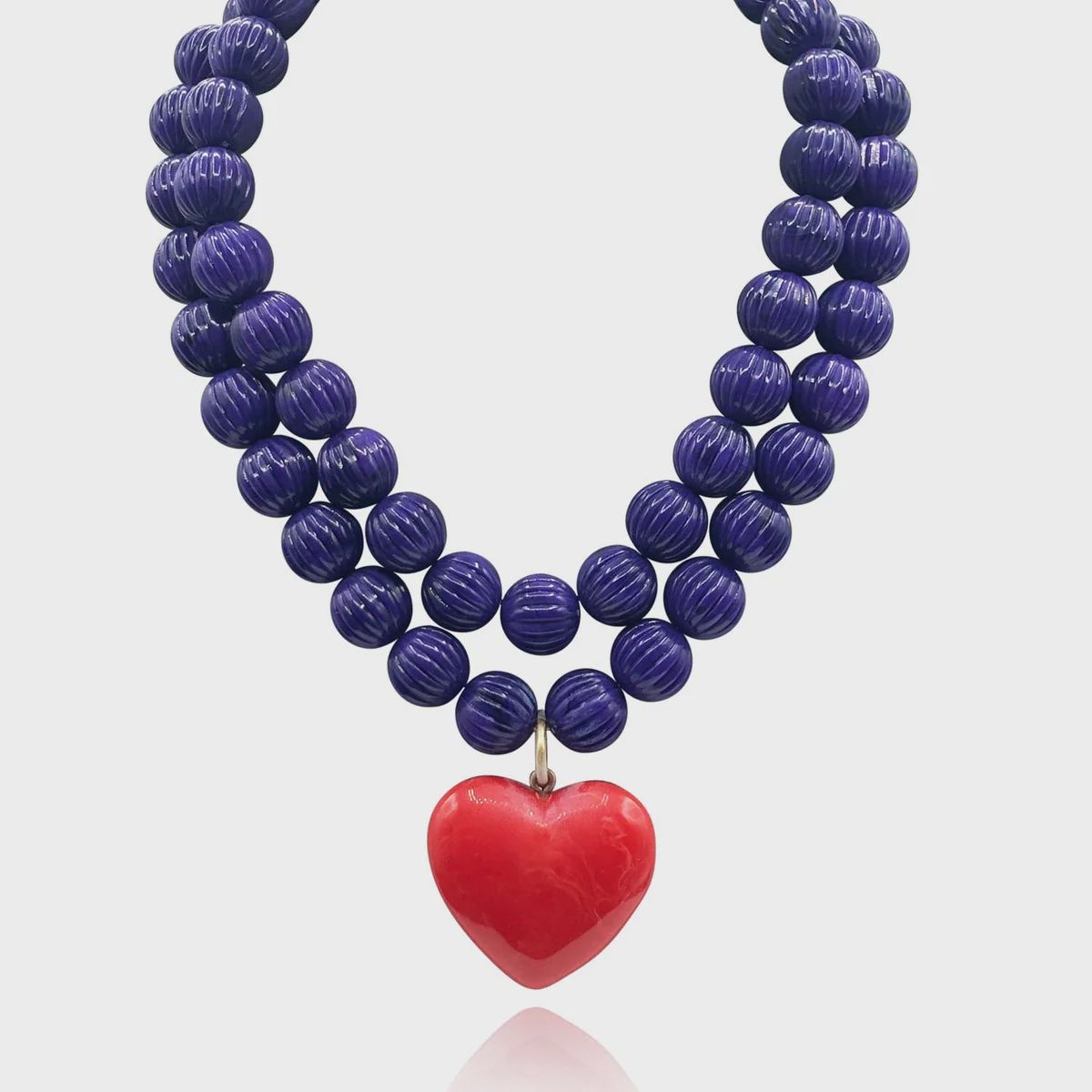 Amour Carved Beaded Necklace