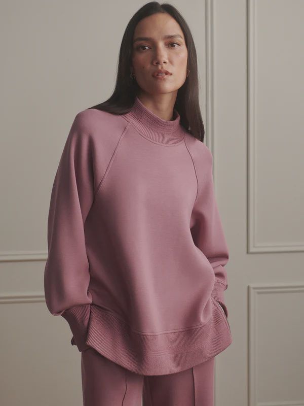 Loxley Raglan Boyfriend Sweatshirt, COLOR: Wistful Mauve, Size: XS