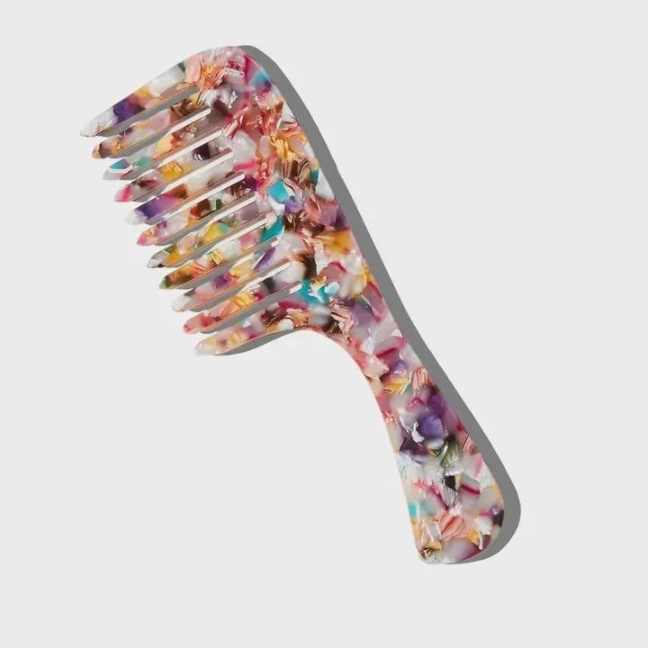 Wide Tooth Handle Acetate Hair Comb