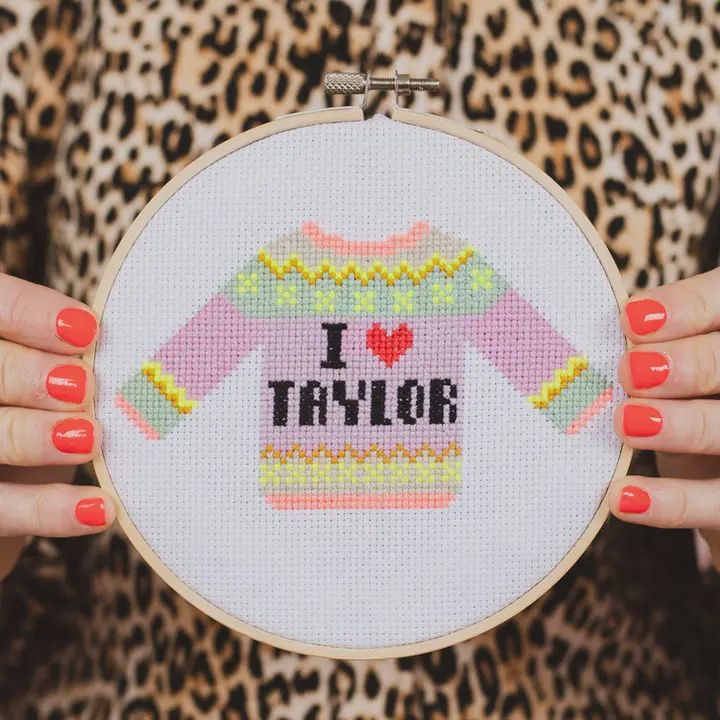 I Love Taylor Cross Stitch Kit