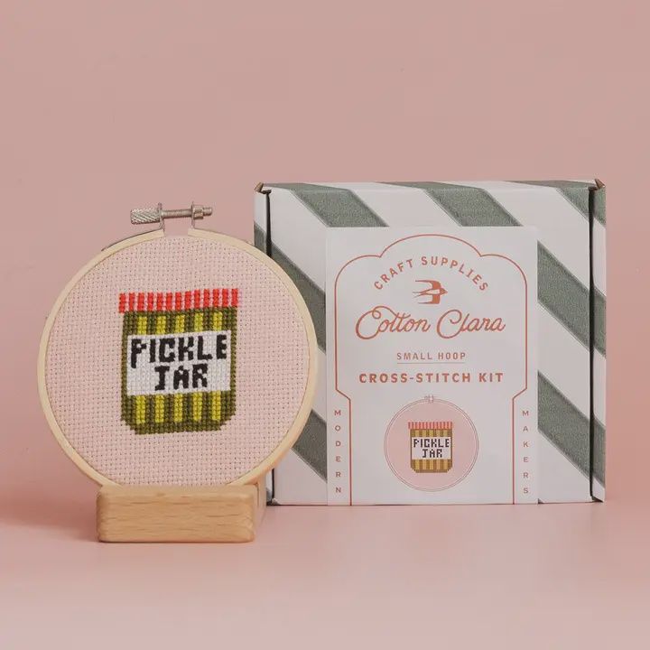 Pickle Jar Cross Stitch Kit