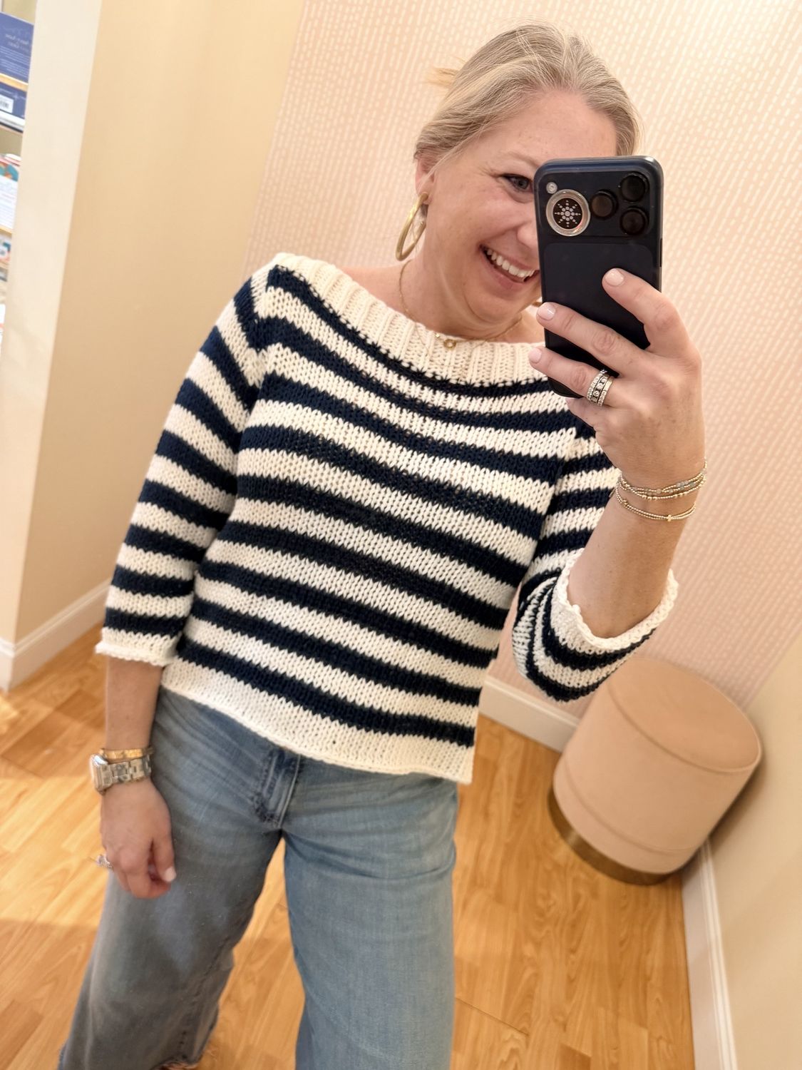 Newport 3/4 Sleeve Chunky Cotton Breaker