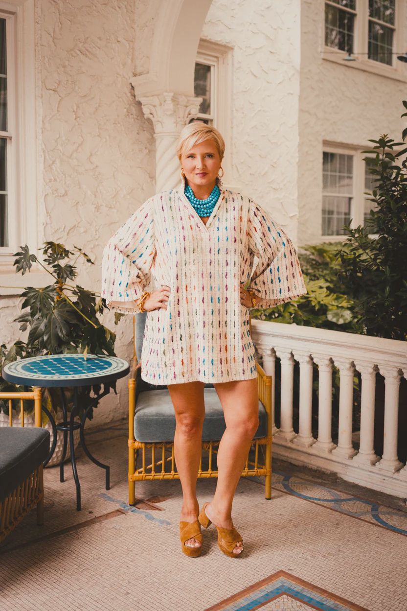 Cece Dress, COLOR: Multi Slub Stripe, Size: OS