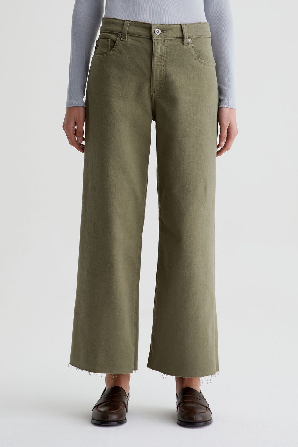 Saige Wide Leg Crop, COLOR: Rosemary, Size: 25
