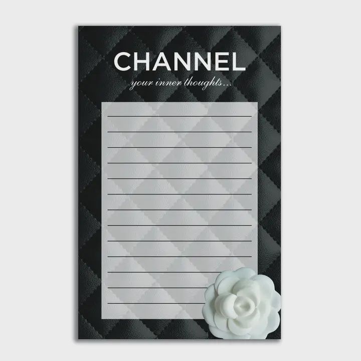 Channel Notepad- Chanel Inspired