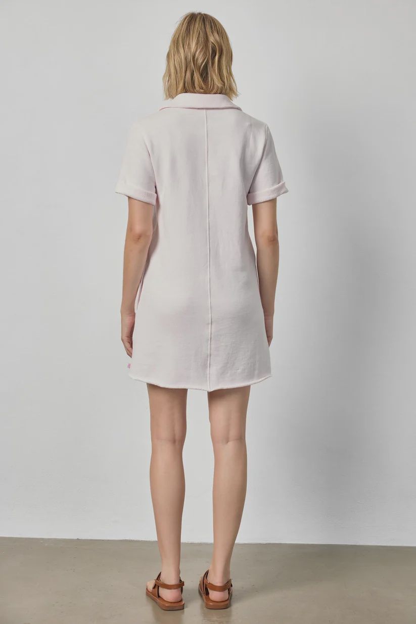 Raw Hem Terry Dress