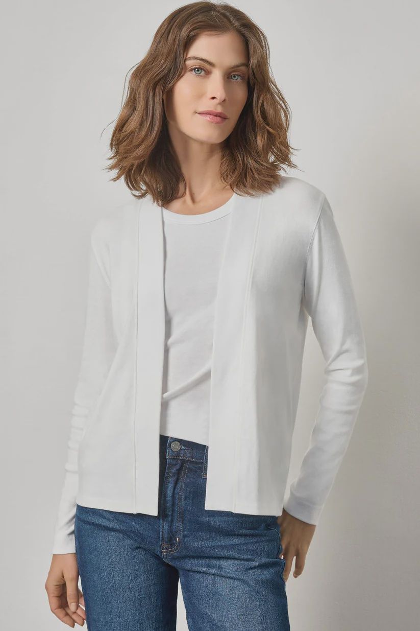 Classic Cardigan, COLOR: White, Size: S