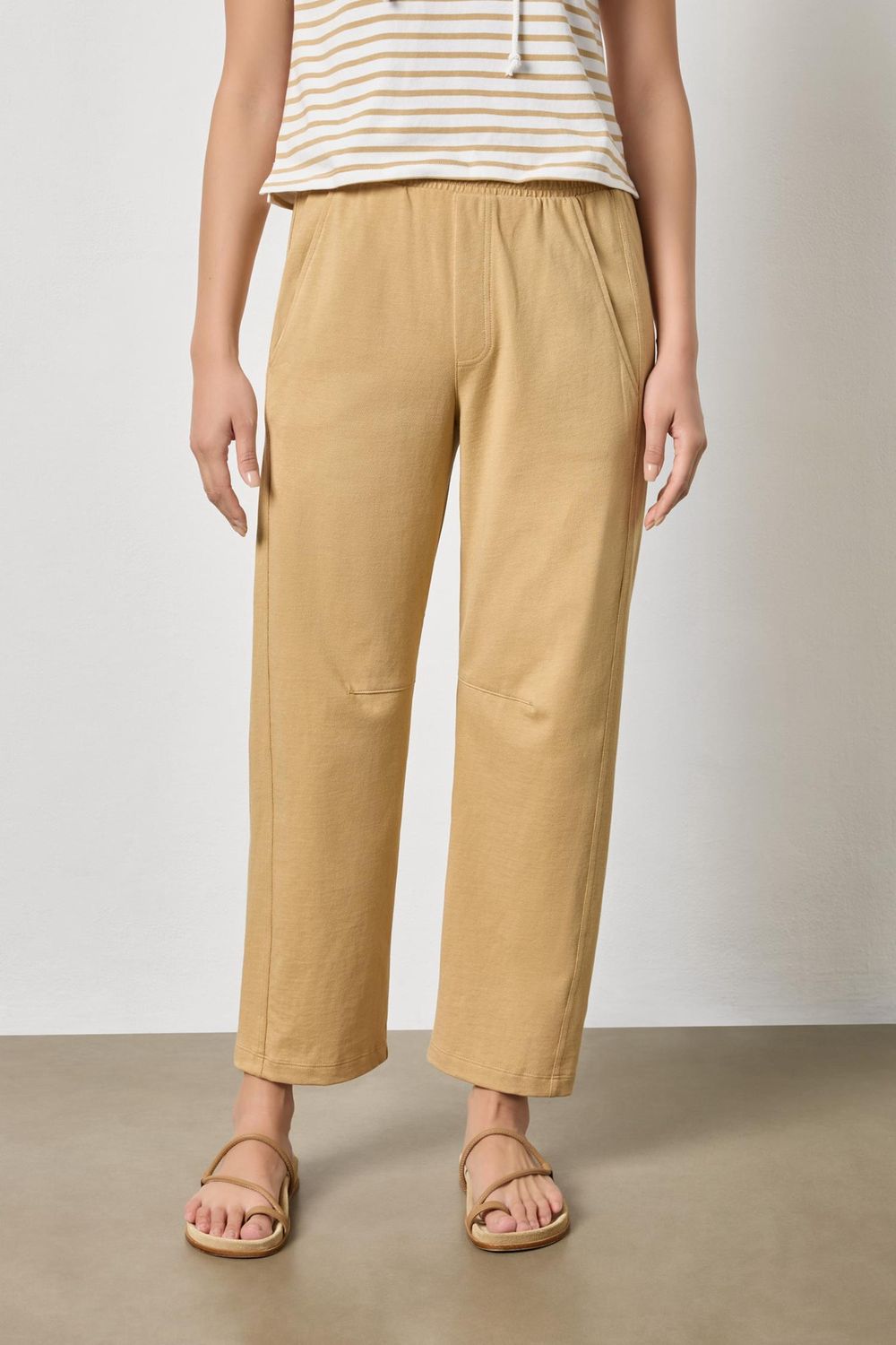 Side Panel Straight Leg Pant, COLOR: Burlap, Size: XS