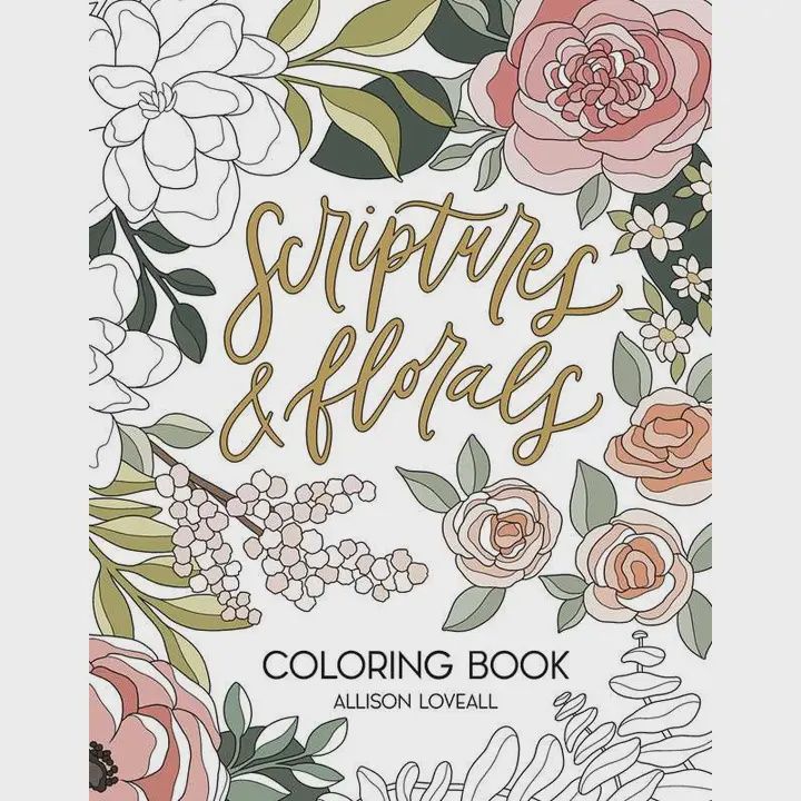 Sctriptures and Florals Coloring Book