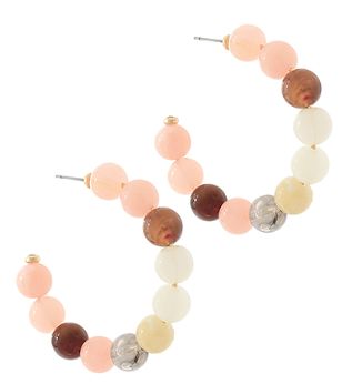 Colorful Beaded Hoops