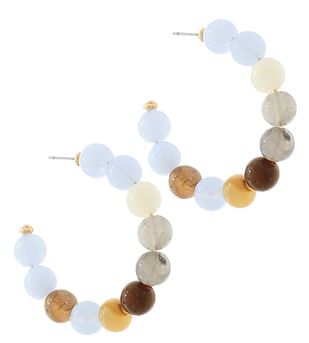 Colorful Beaded Hoops