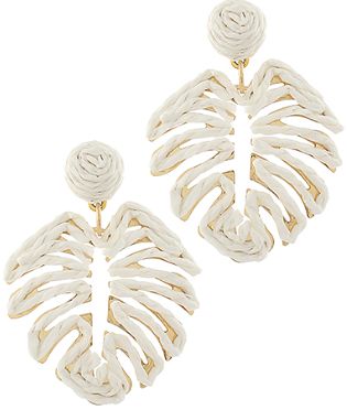 Tropical Palm Raffia Earrings