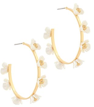 Flower Gold Hoop