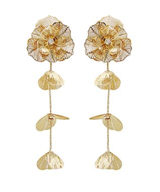 Flower Petal Filigree Dangly Earring