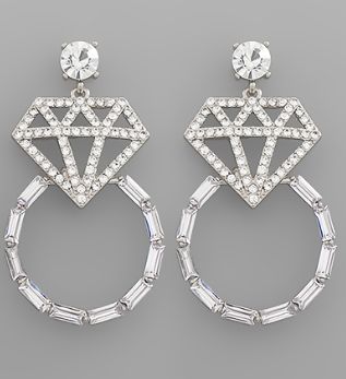 Diamond Ring Earrings