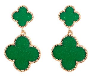 Clover Drop Stud Earrings