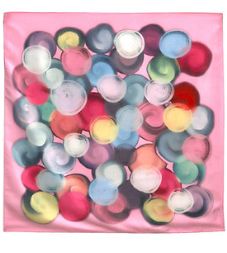 Multi Bubble Print Scarf, COLOR: Pink