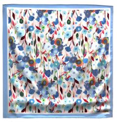 Floral Print Silky Bandana Scarf