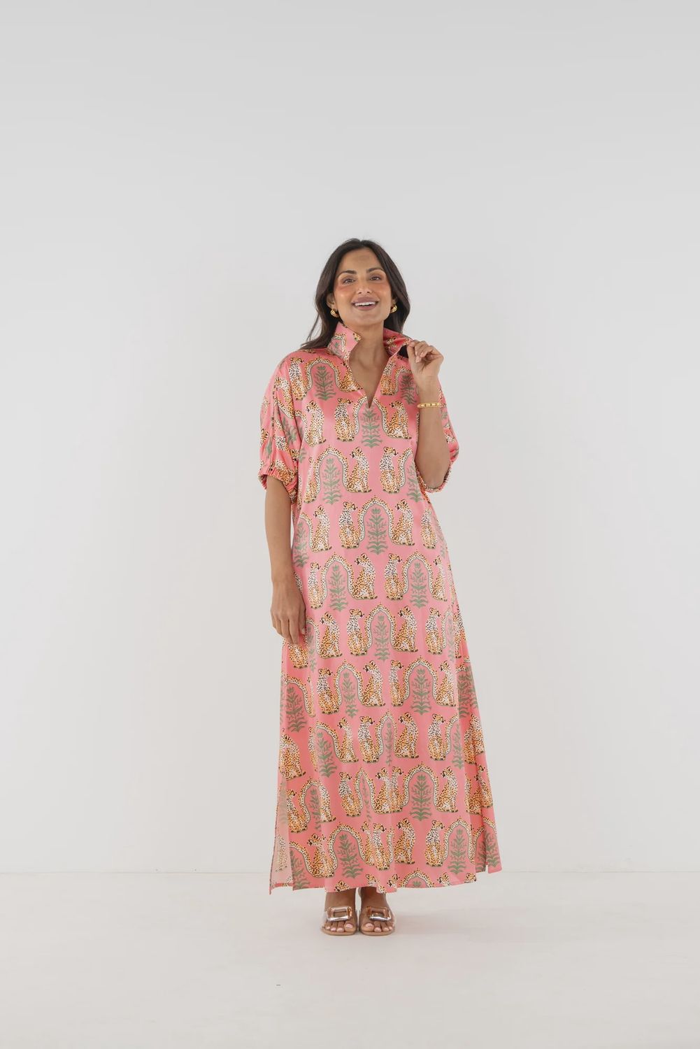 Poppy Maxi Silk Blend, COLOR: Cabana Cat, Size: XS