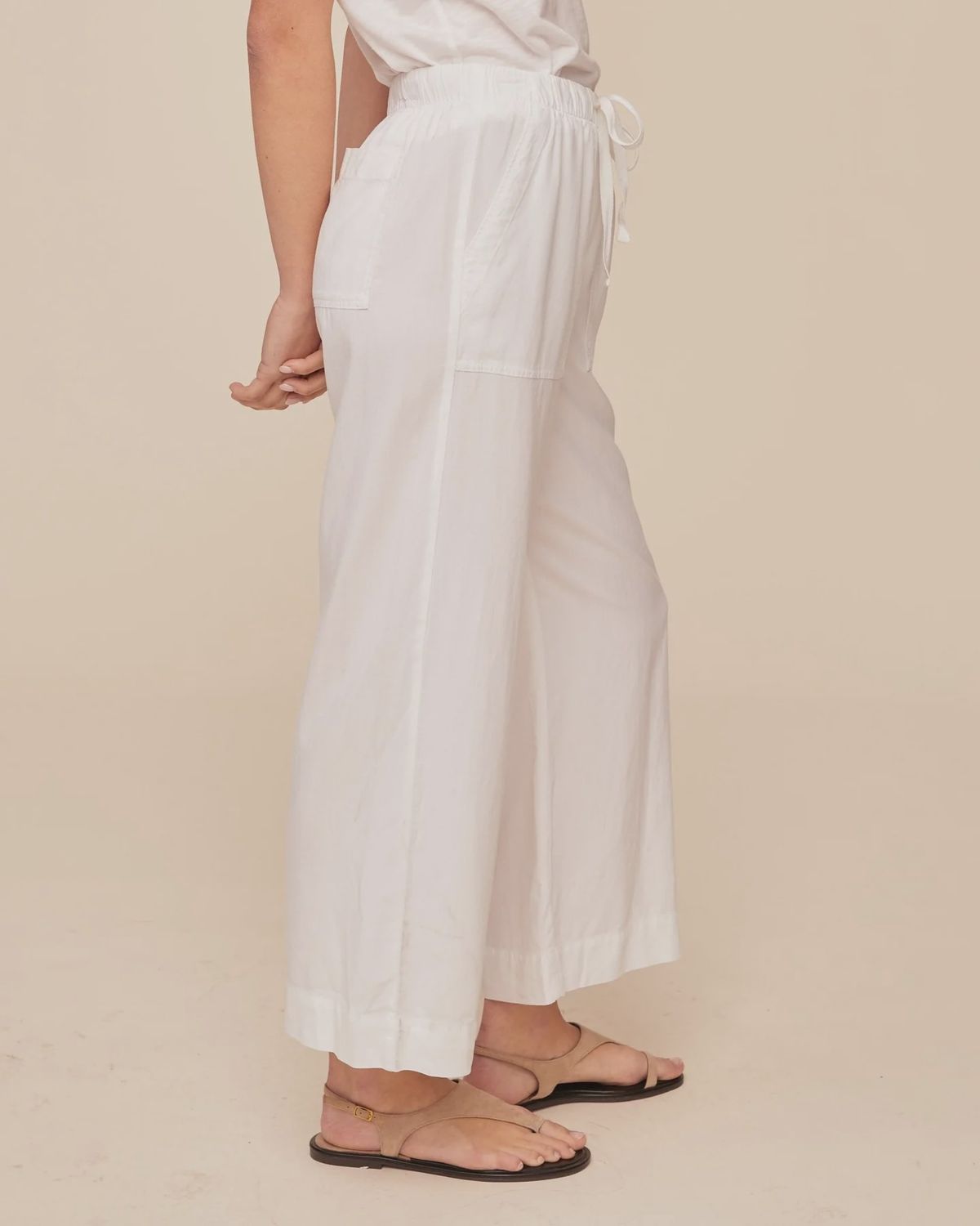 Easy Pocket Wide Leg Crop