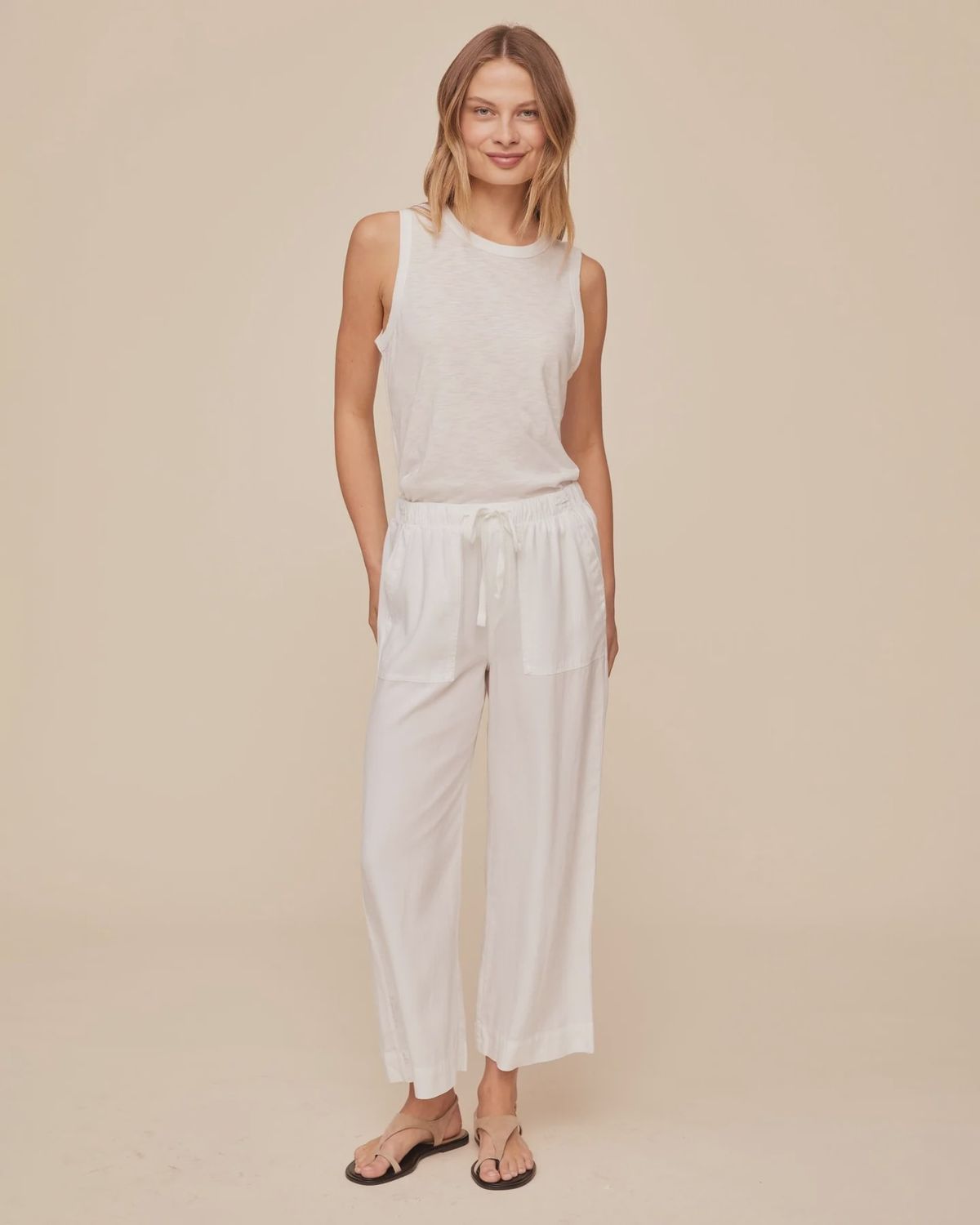 Easy Pocket Wide Leg Crop