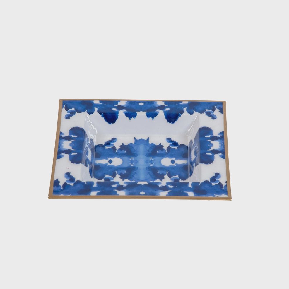 Ink Blot Enameled Tori Trinket Tray