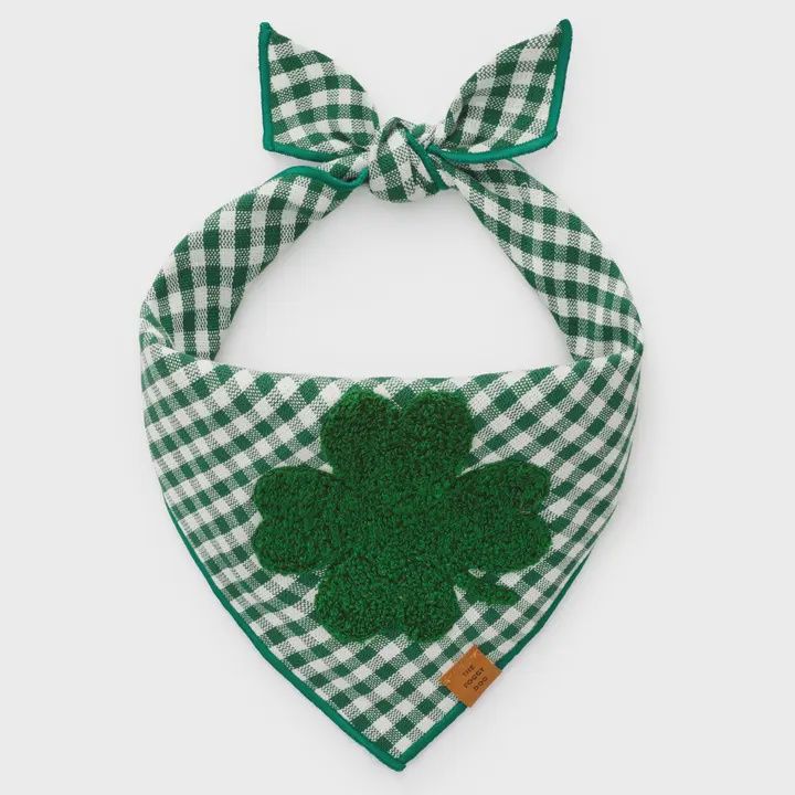 Dog Bandana, COLOR: Clover Applique, Size: Small
