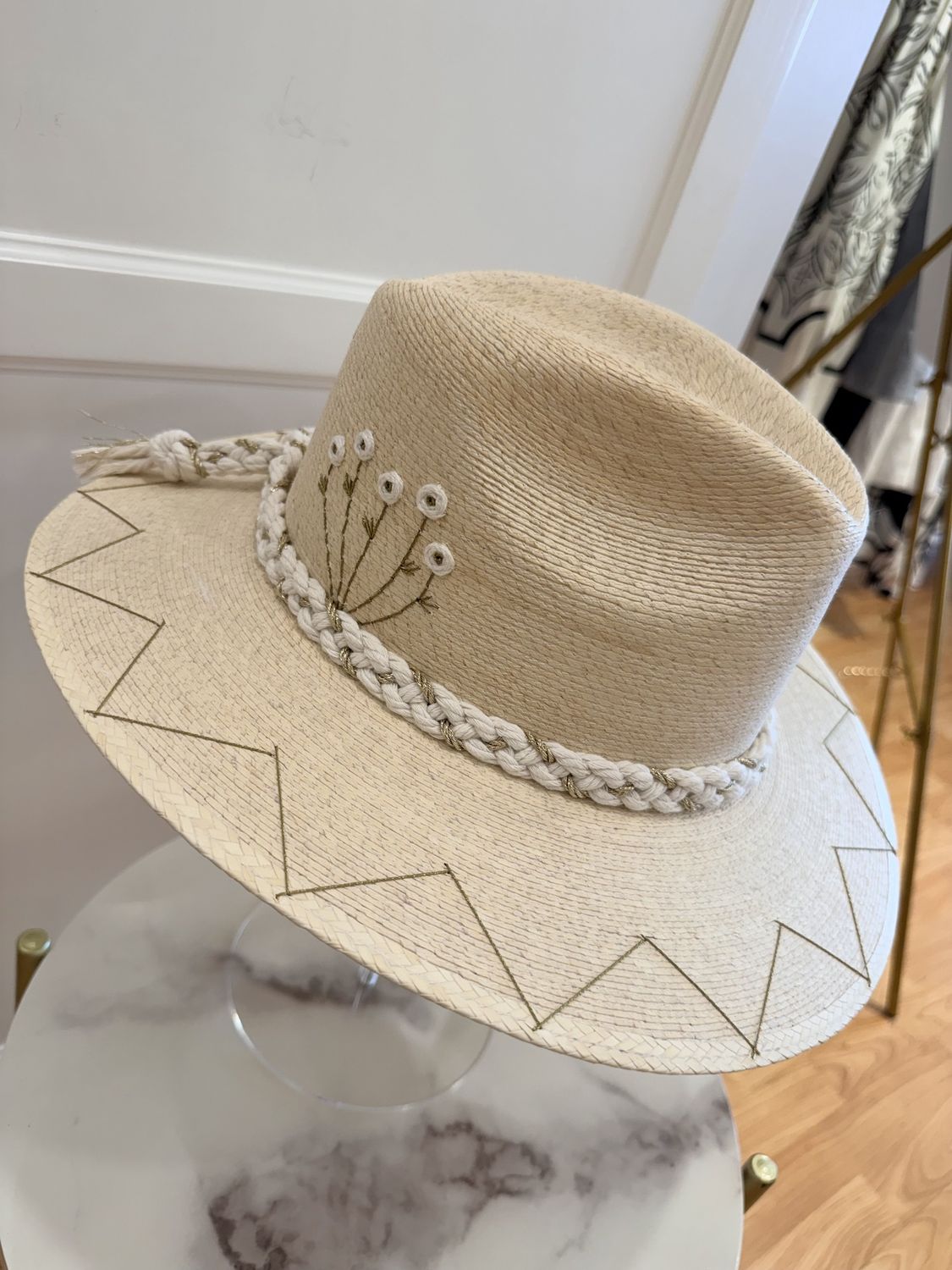 Cabo Flowers Straw Hat, Size: Small