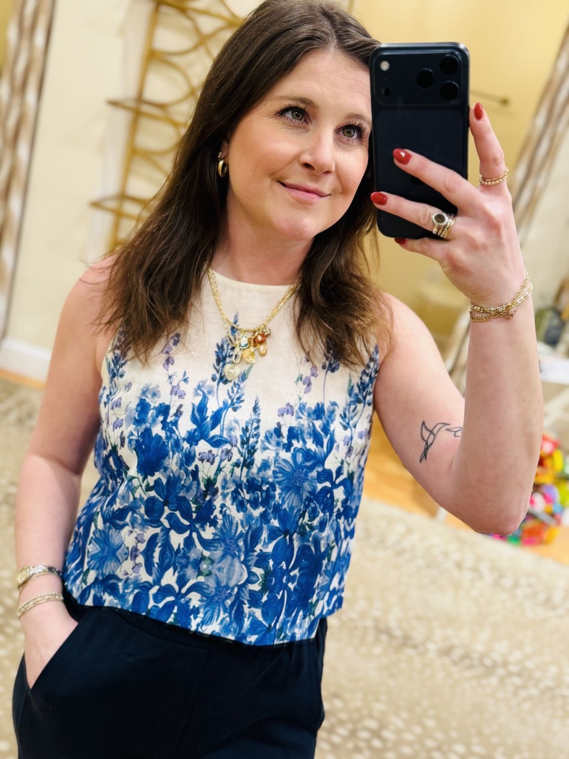 Back Zip Sleeveless Top