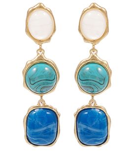 Gemstone Tiered Drop Earrings
