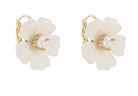 Mini Flower Huggie Earrings
