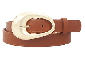 Puffy Oval Buckle Belt